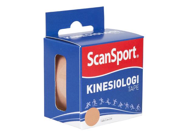 SCANSPORT Kinesiologitape Brun 5cmx5m 6p Allergitestet Kinesiologitape 